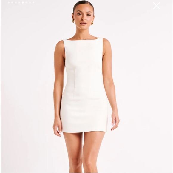 NWT New Meshki Angela Suiting Mini Dress in Ivory Size M - Picture 1 of 9